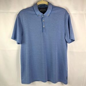 Short sleeve light blue 3 button polo